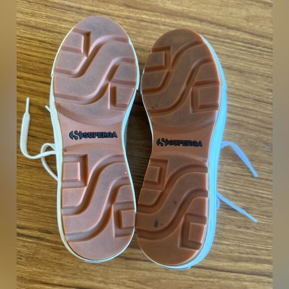 Superga - platform white canvas sneakers Unisex - US W 9 1/2, M 8, EU 41 - Picture 7 of 11